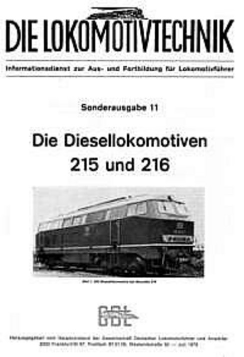 Lokomotivtechnik: Diesellokomotiven 215 und 216