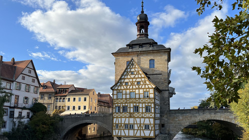 Ein Foto vom Brückenrathaus Bamberg