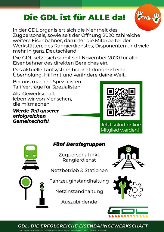 Die GDL ist für ALLE da! Die GDL ist für ALLE da!