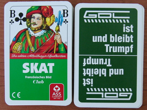 Skatspiel Aufdruck GDL ist und bleibt Trumpf