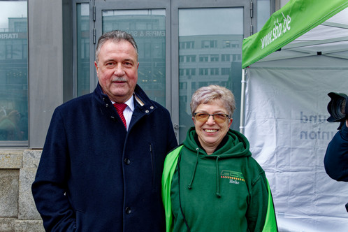 Claus Weselsky zu Gast bei der GDL-Demo am 26.01.2024 in Dresden