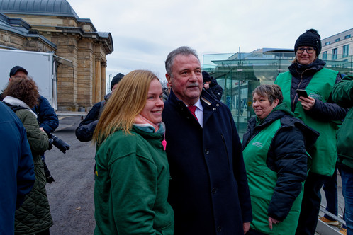 Claus Weselsky zu Gast bei der GDL-Demo am 26.01.2024 in Dresden