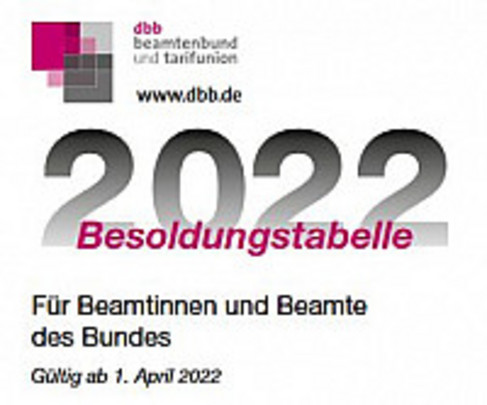 Besoldungstabellen für Beamte 2022