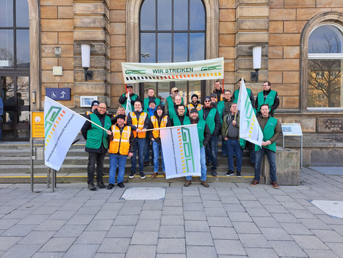 Foto vom Streik Hof