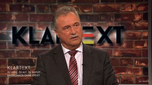 Claus Weselsky im Studio bei Servus TV